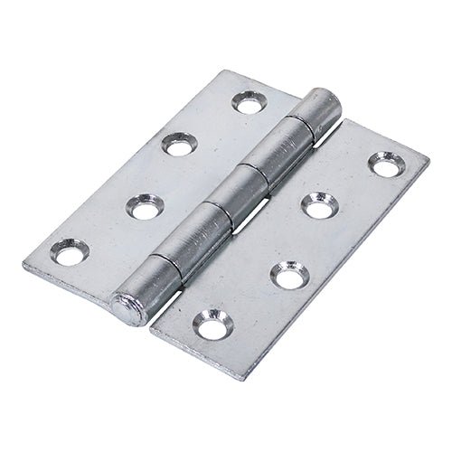 Strong Steel Plain Butt Hinge (451) - Zinc (Pack 2)