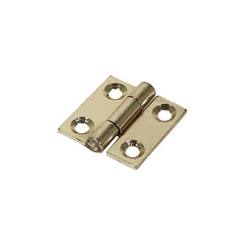 Butt Hinge Fixed Pin E/Brass - 25 x 25 (Pack 2)