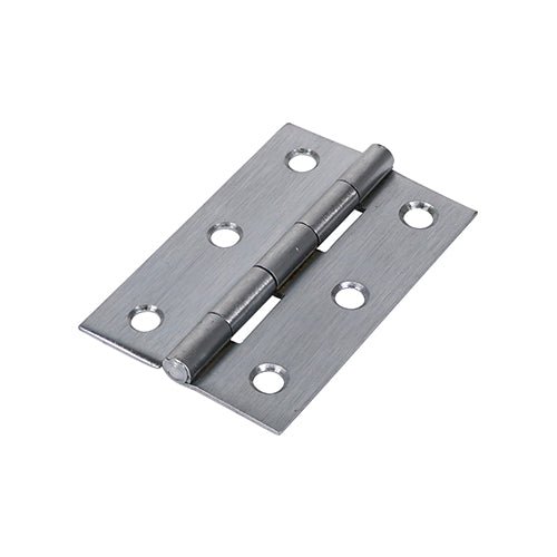 Butt Hinge Fixed Pin Satin Chrome - 75 x 50 (Pack 2)