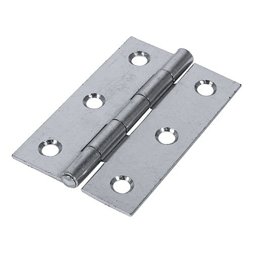 Butt Hinge Fixed Pin Zinc - 75 x 50 (Pack 2)