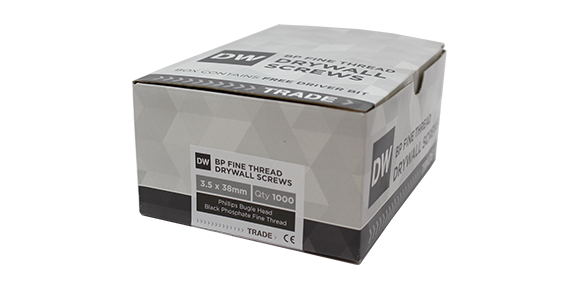 Samac T38DRY1000 38mm  Black Phosphate Drywall  Screws (1000)