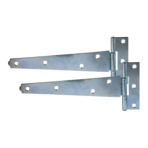 Pair of Light Tee Hinges - Zinc 12"