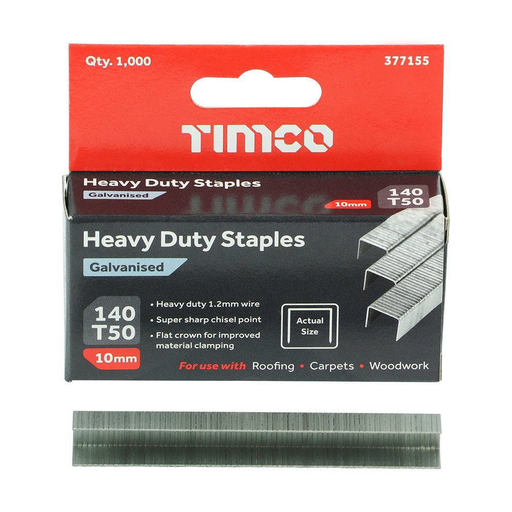 Heavy Duty Staples - Chisel Point - Galvanised - Bulk Box