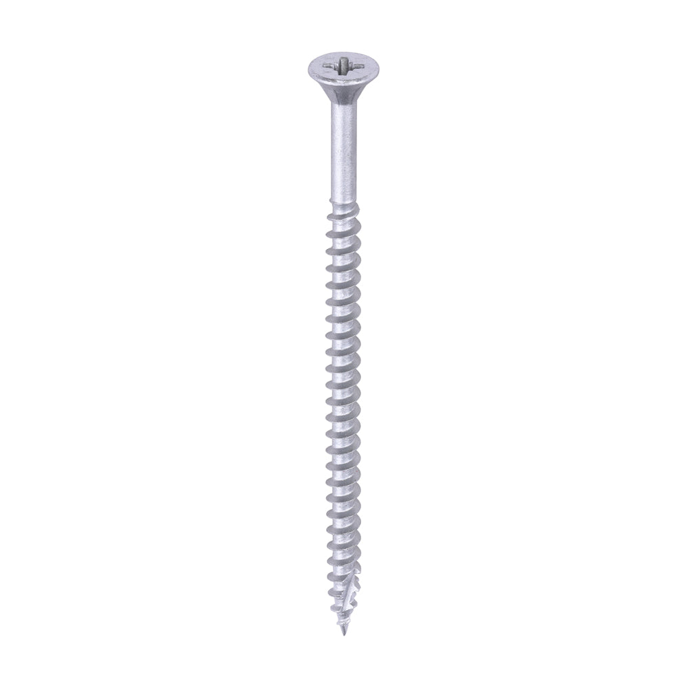 C2 Exterior Strong-Fix - PZ - Double Countersunk with Ribs - Twin-Cut - Silver 5.0 x 90