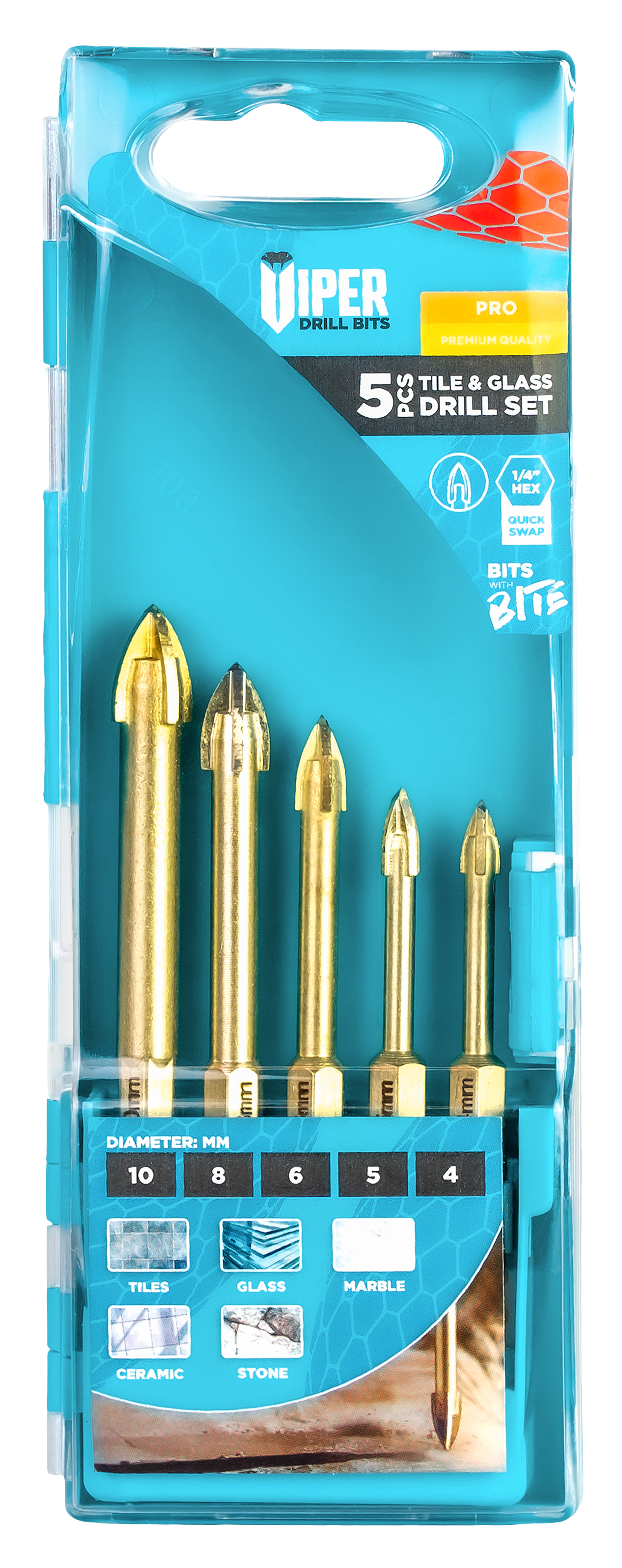 Samac VPTTGDBSET5 Tile & Glass Drill Bit Set (5 pcs)