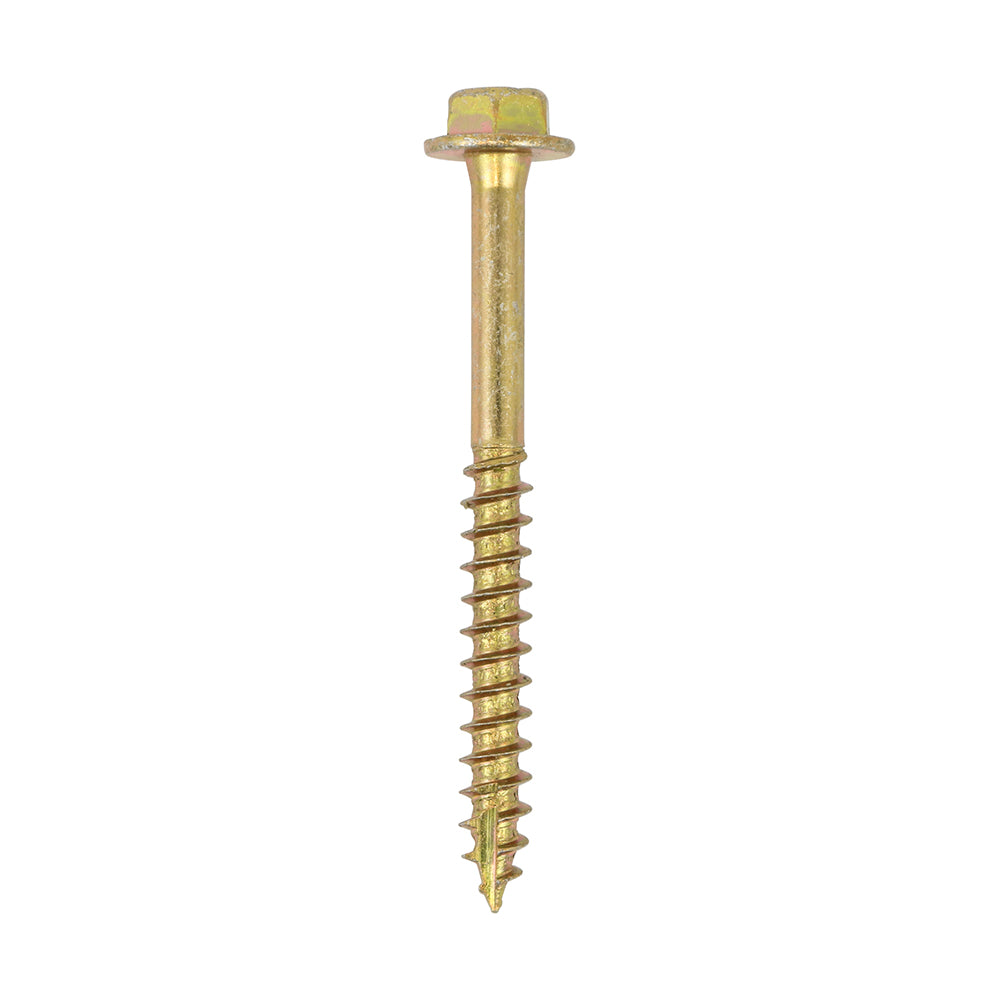 Advanced Coach Screws - Hex Flange - Yellow 6.0 x 100