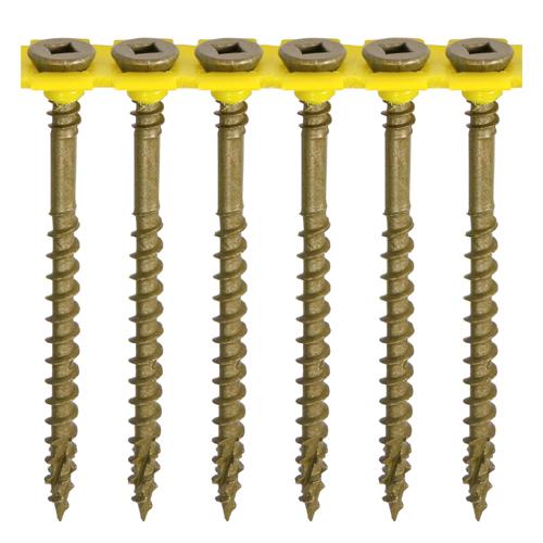 C2 Deck-Fix Premium Collated Decking Screws - SQ - Countersunk - Exterior - Green - Box 500