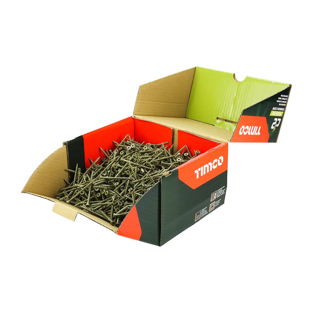 C2 Deck-Fix Premium Decking Timber Screws - TX - Countersunk - Exterior - Green - Industry Pack