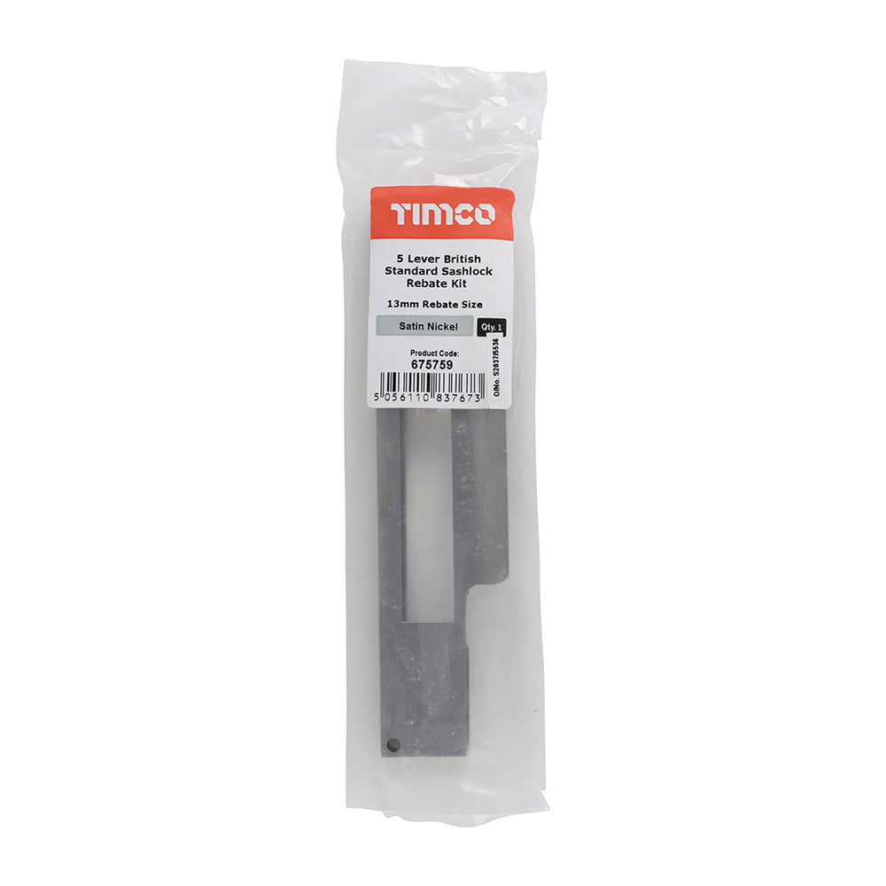 5L Sash Rebate Kit Sat. Nickel - 13mm