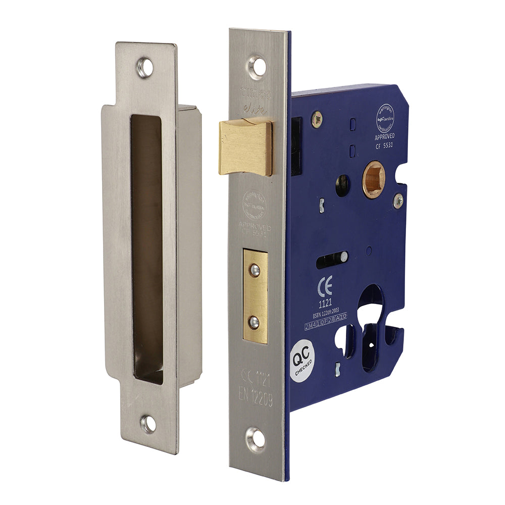 Euro Sashlock Sat. Nickel - 78 case / 56 backset