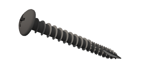 Samac PE550PB 5x50mm Perf Exterior PAN BLACK Screw (200)