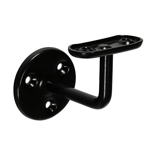 Steel Handrail Bracket Black - 63mm (Pack 2)