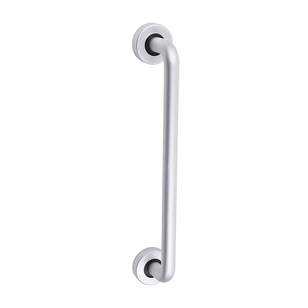 D Shaped Pull Handle On Rose - Satin Anodised Aluminium 305 x 19