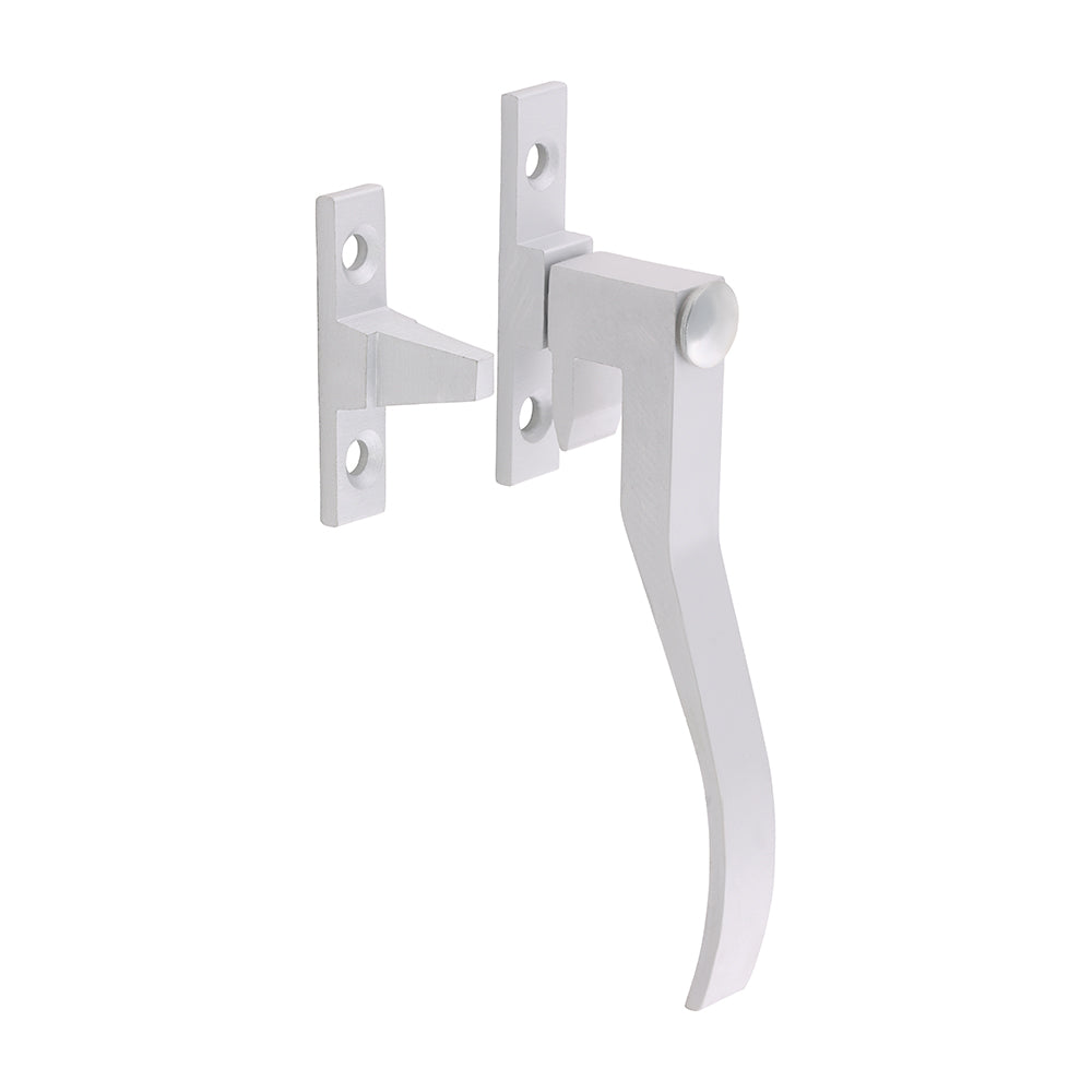 Wedge Pattern Casement Fastener - Satin Anodised Aluminium 100mm