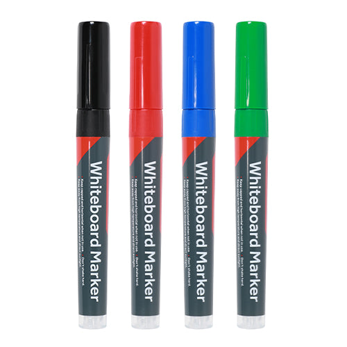 Whiteboard Markers - Fine Tip - Mixed Colours Fine Tip Four Pack