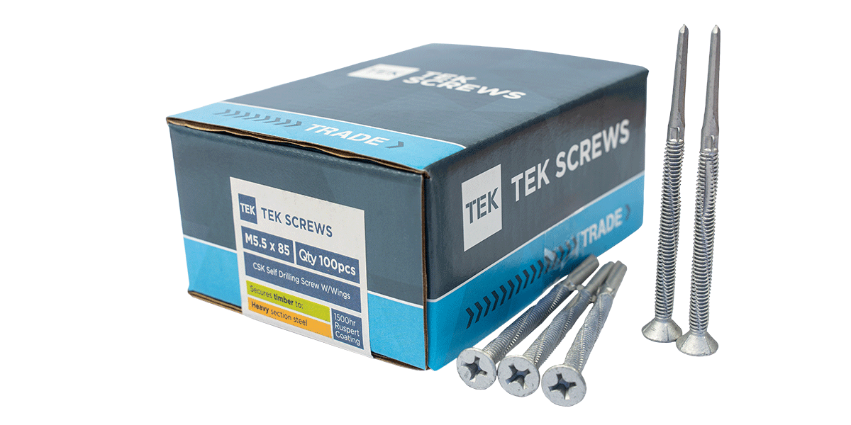 Samac TEK109WINGHS 109x5.5mm Csk Heavy Section W/Wings (50)