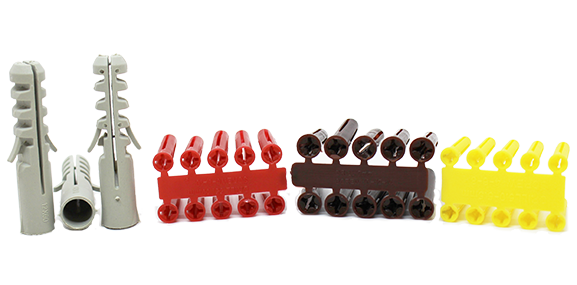 Samac QPBPLUG1000 Brown Plastic Expansion Plugs (100)