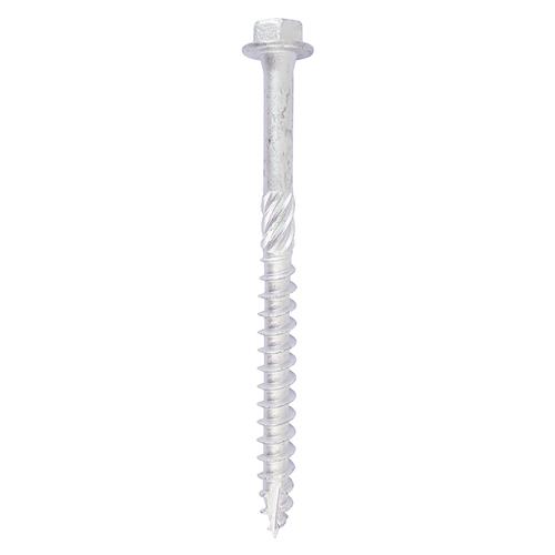 Heavy Duty Timber Screws - Hex - Exterior - Silver - Bag 10