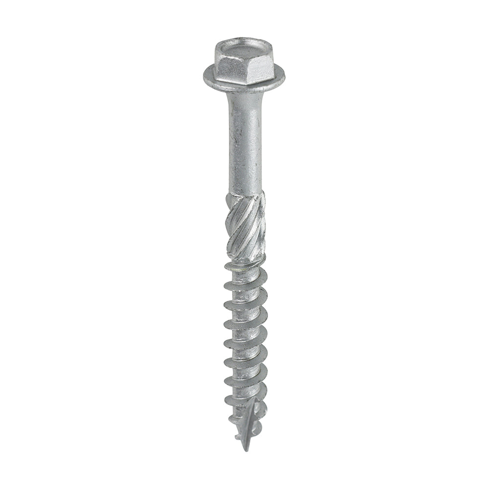 Hex Head Timber Screw - Silver 8.0 x 75
