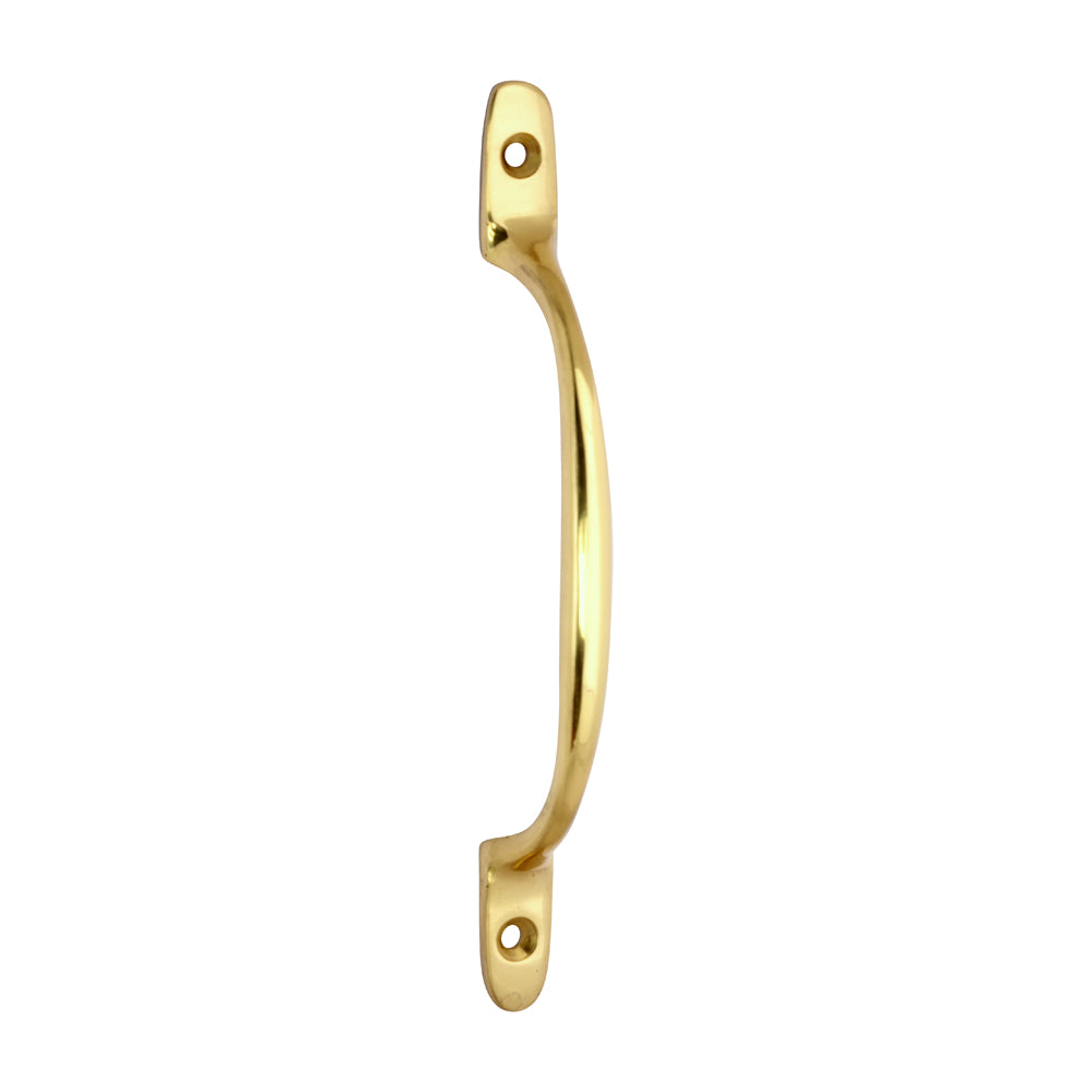Traditional Pattern Sash Pull Handle - Polished Brass 160mm