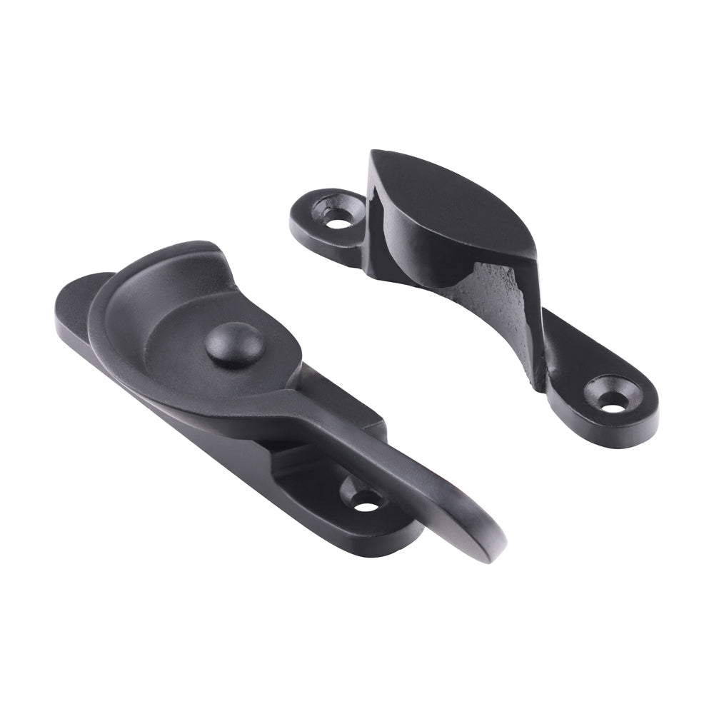 Fitch Pattern Sash Fastener - Matt Black 68 x 14