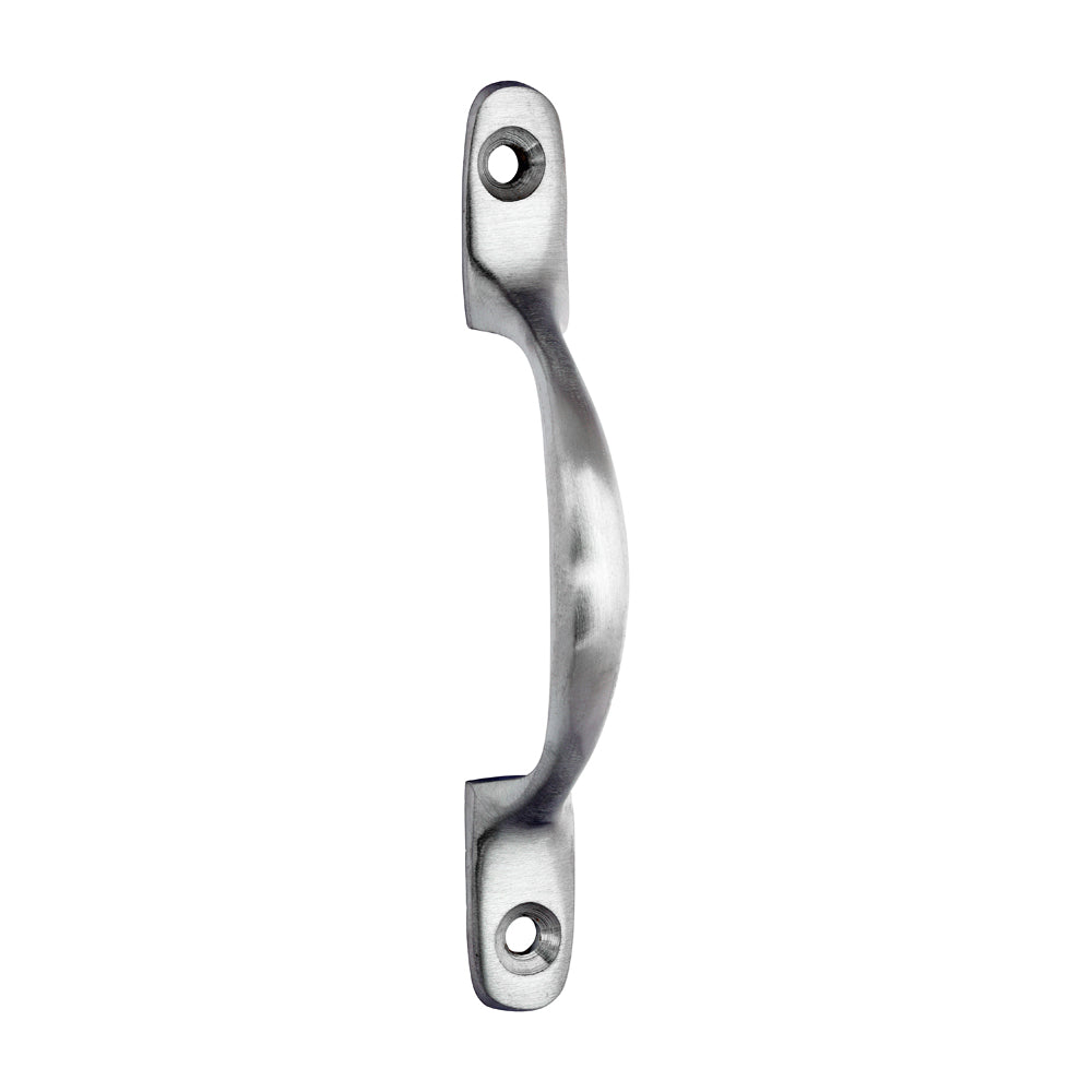 Traditional Pattern Sash Pull Handle - Satin Chrome 100mm