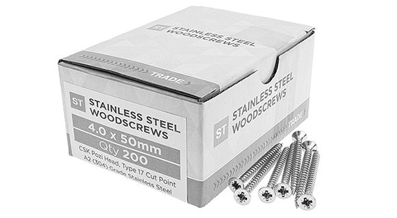 Samac QS1147SSS1000 3.5x30 Multi Purpose Pozi St Steel Screws (200)
