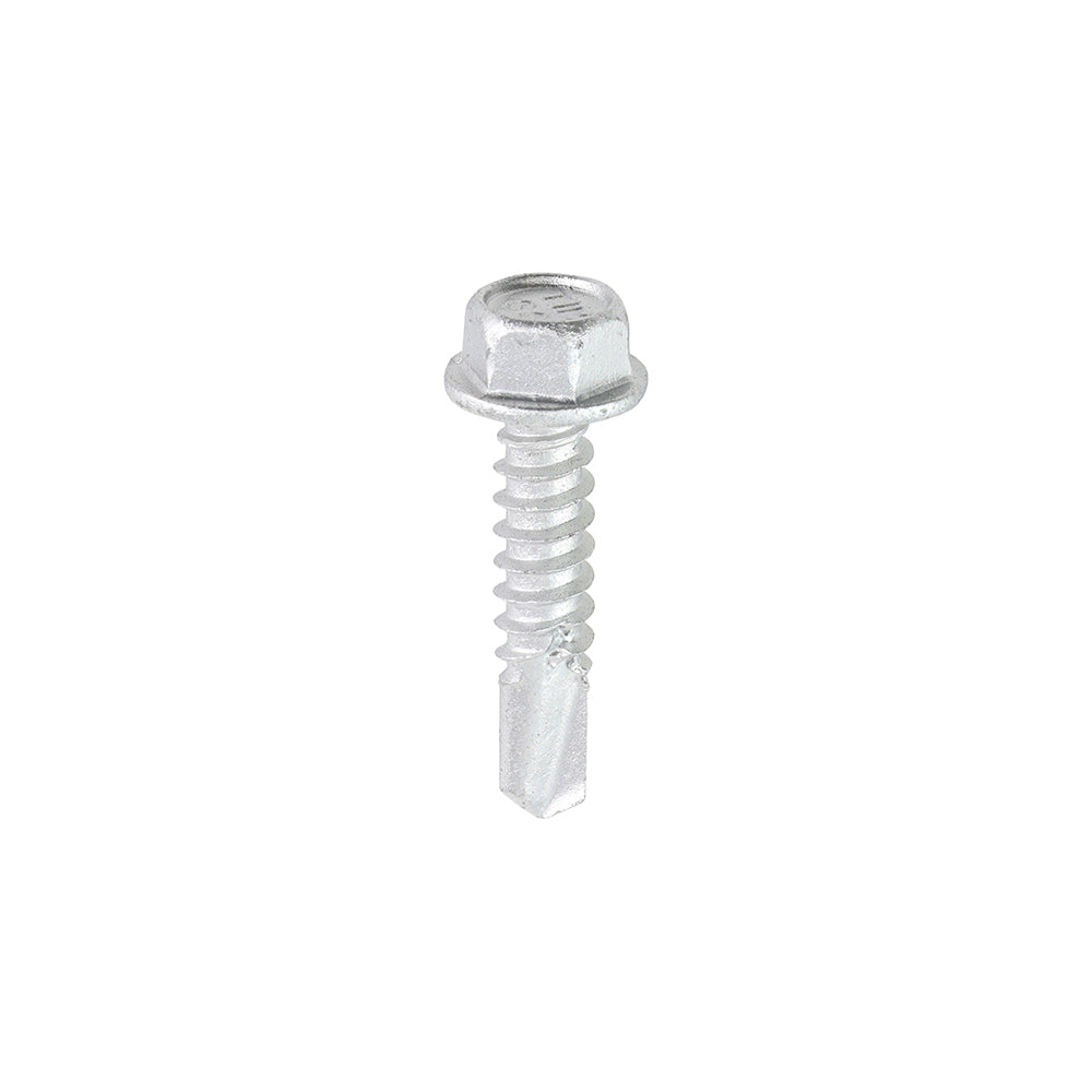 Metal Construction Light Section Screws - Hex - Self-Drilling - Bi-Metal - Exterior - Silver Organic 5.5 x 25