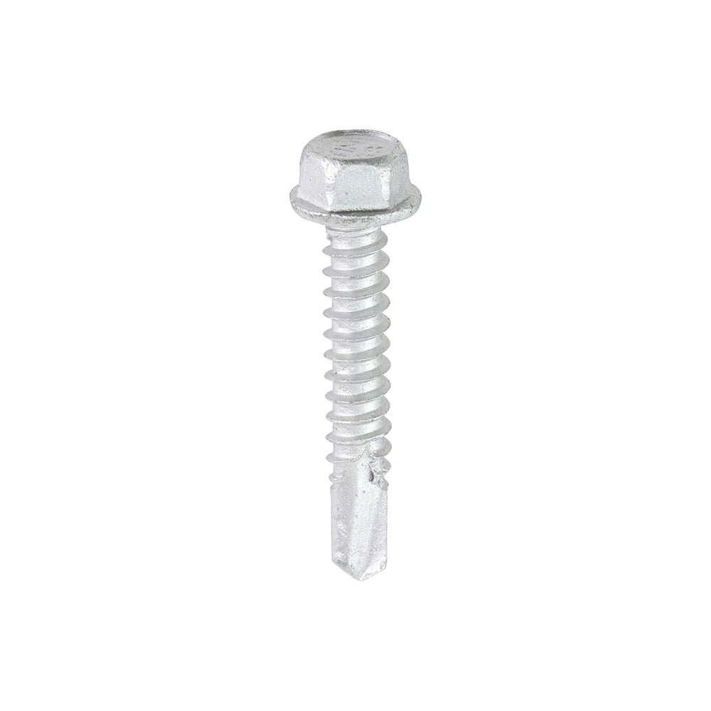 Metal Construction Light Section Screws - Hex - Self-Drilling - Bi-Metal - Exterior - Silver Organic 5.5 x 32