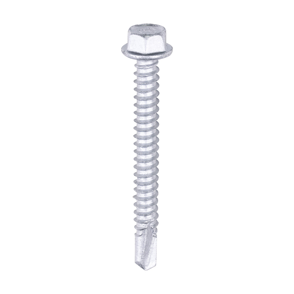 Metal Construction Light Section Screws - Hex - Self-Drilling - Bi-Metal - Exterior - Silver Organic 5.5 x 50