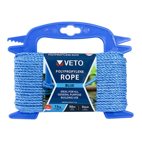 Blue Polypropylene Rope - Winder