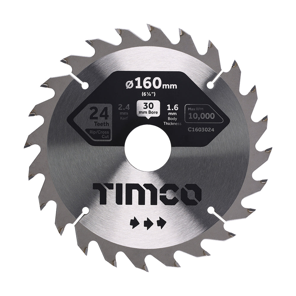 Circular Saw Blade - Combination - Medium 160 x 30 x 24T
