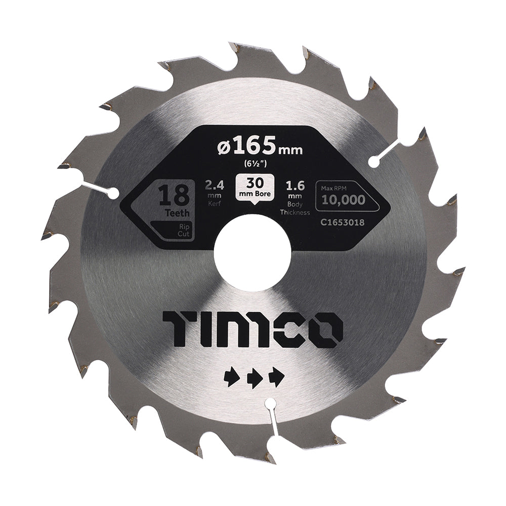 Circular Saw Blade - Combination - Medium 165 x 30 x 18T
