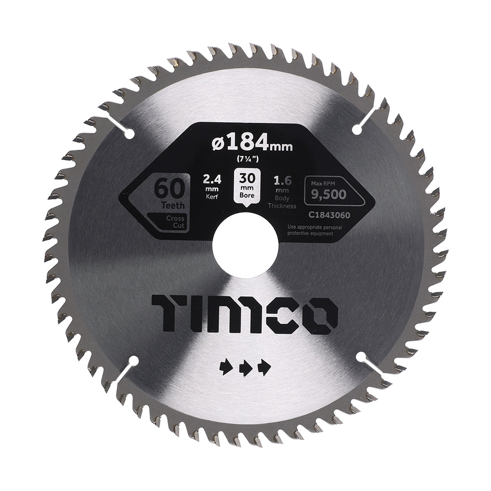 Circular Saw Blade - Fine Trim/Finishing - Extra Fine 184 x 30 x 60T