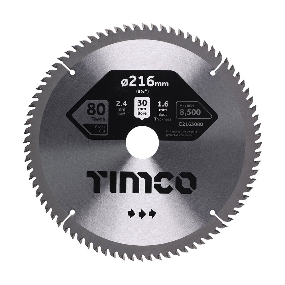 Circular Saw Blade - Fine Trim/Finishing - Extra Fine 216 x 30 x 80T
