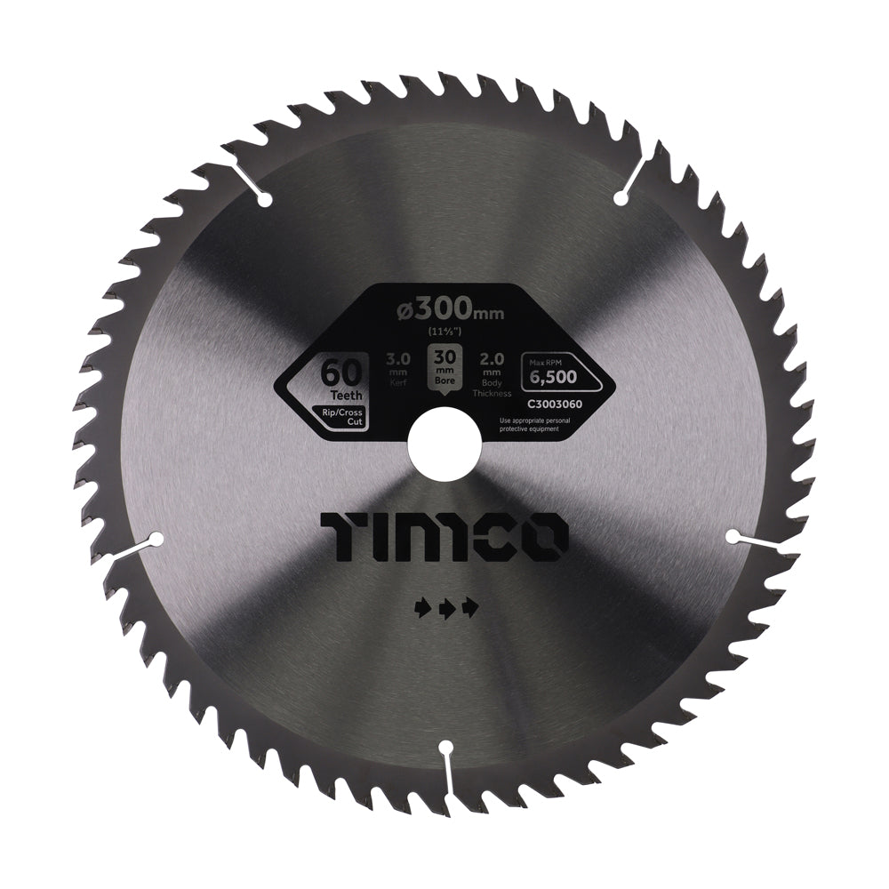 Circular Saw Blade - Trimming/Crosscut - Medium/Fine 300 x 30 x 60T