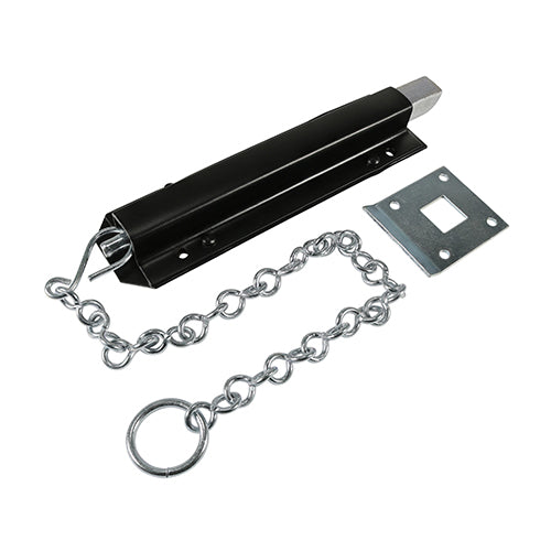 Spring Chain Bolt - Black 18"