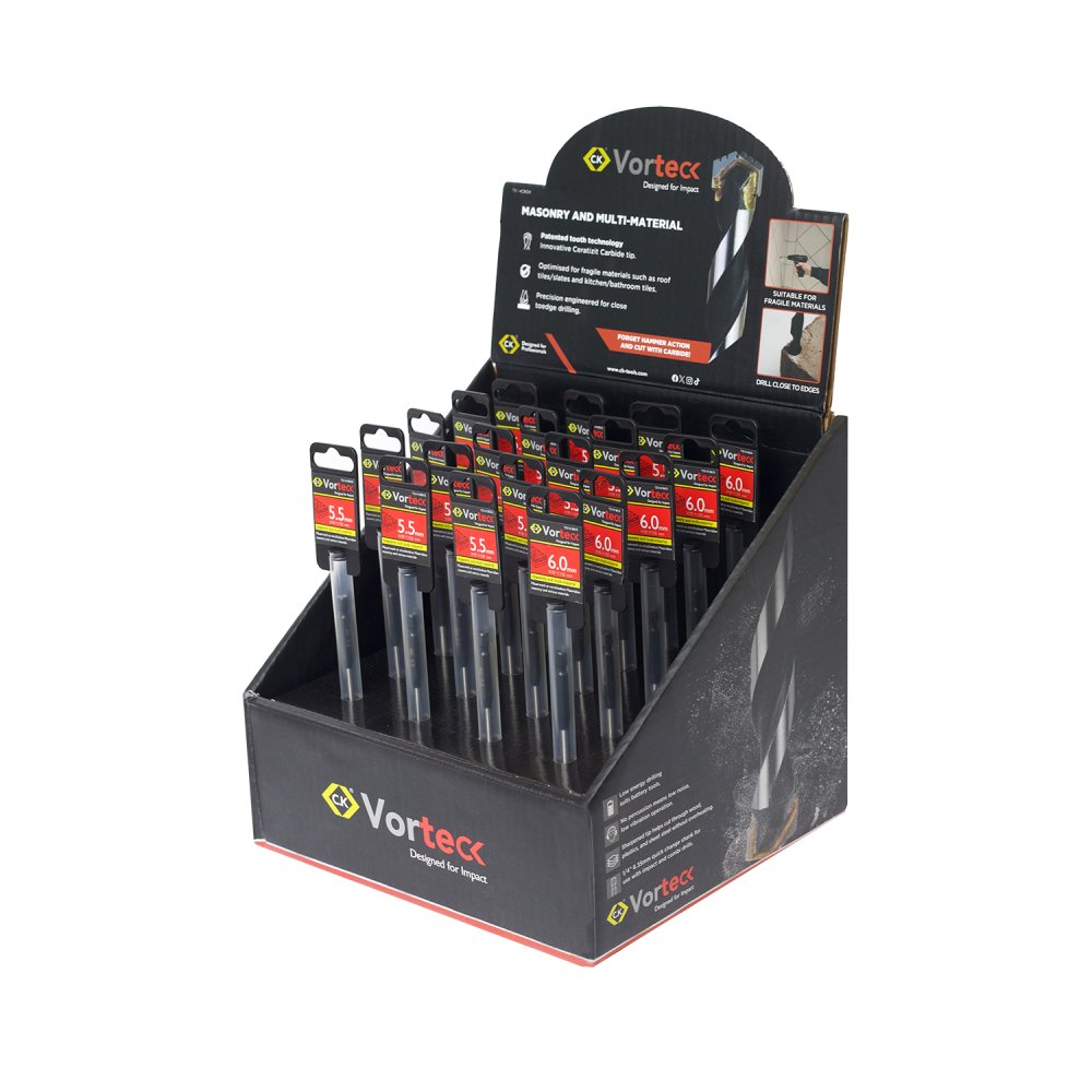 CK T3114CBOX Vorteck Masonry and Multi Material Bit CBox - 20pc