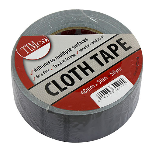 Cloth Tape - Silver 50m x 48mm