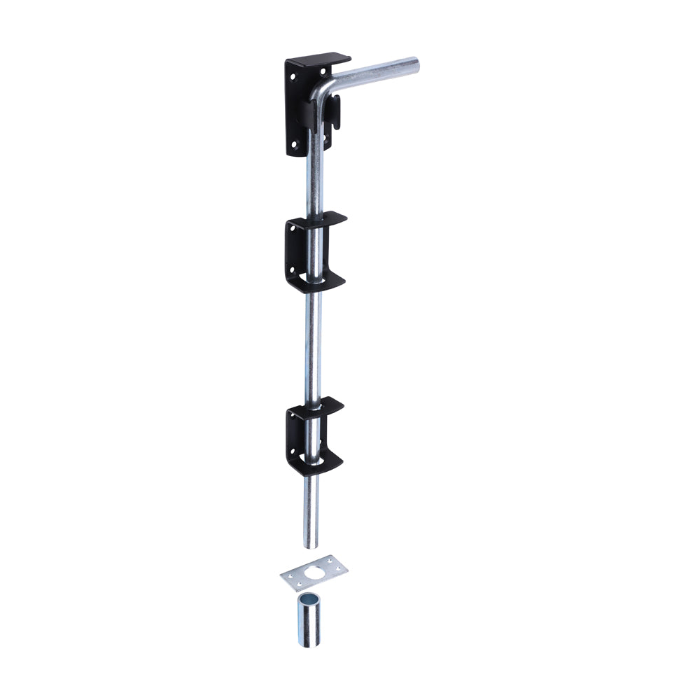 Garage Drop Down Bolt - Black 18"