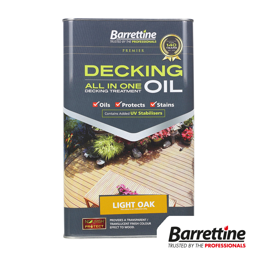 Decking Oil All In One - Amber Light Oak 5L - Pack of 2