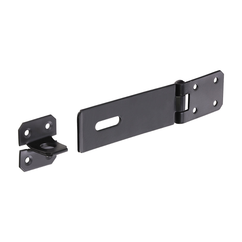 Safety Pattern Hasp & Staple - Black 4 1/2"