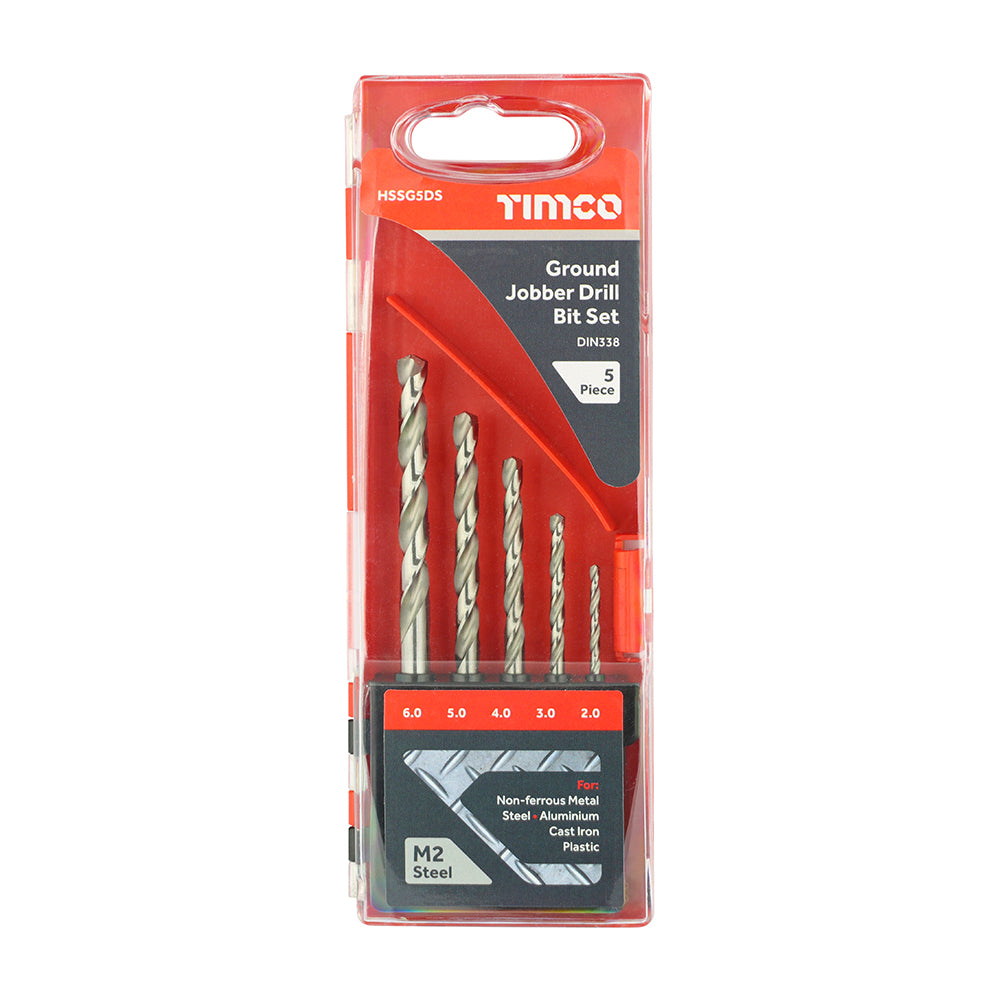 Ground Jobber Drill Bit Set 5pcs
