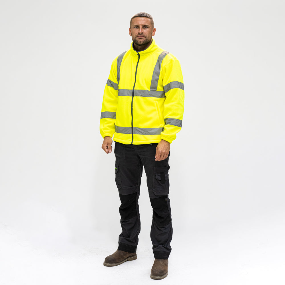 Hi-Visibility Fleece Jacket - Yellow XXX Large
