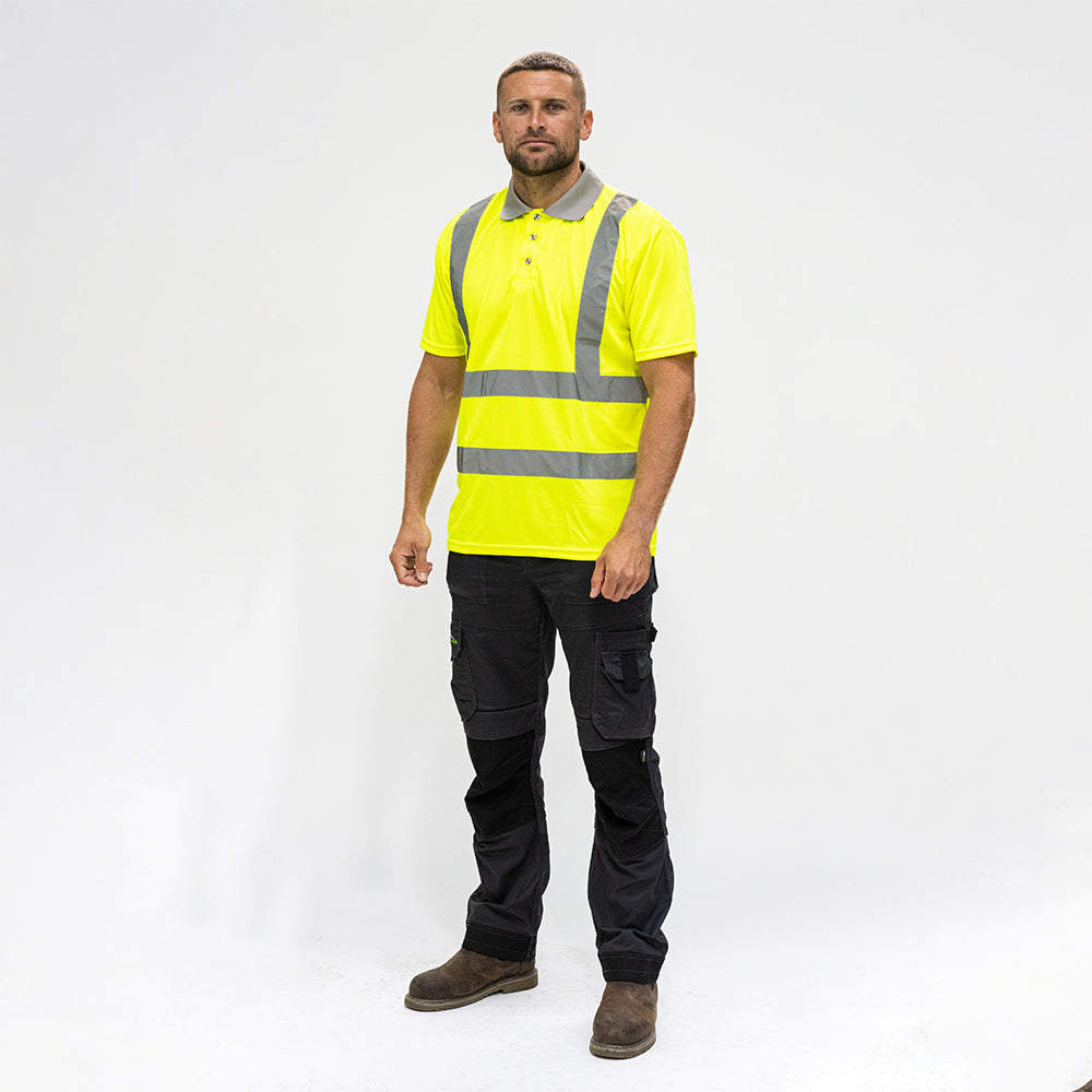 Hi-Visibility Polo Shirt - Short Sleeve - Yellow XXX Large