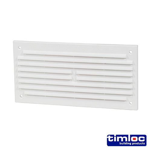 Timloc Internal Plastic Louvre Mini Grille Vent - White - 1218W 166 x 85