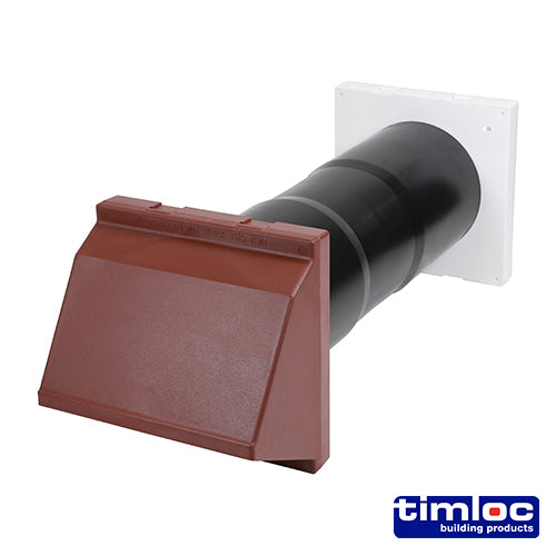 Timloc Aero Core Through-Wall Ventilation Set Cowl and Baffle - Brown - ACV7CBR 127 x 350