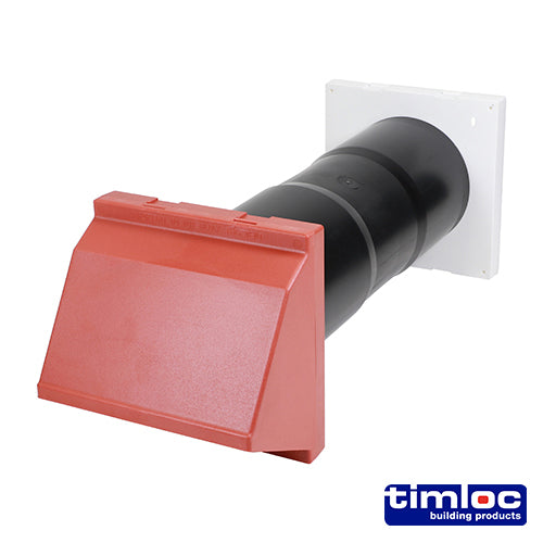Timloc Aero Core Through-Wall Ventilation Set with Cowl and Baffle - Terracotta - ACV7CTE 127 x 350