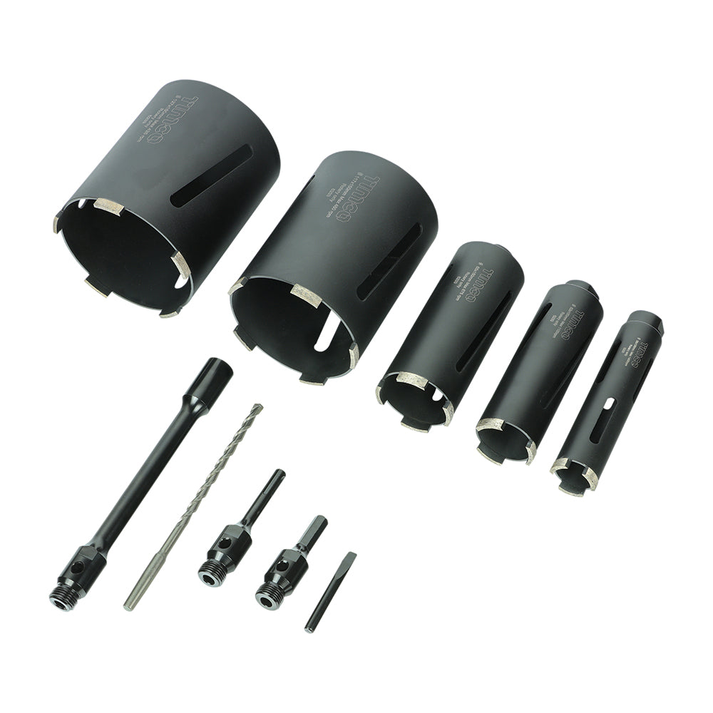 Dry Diamond Core Drill Kit 5pcs