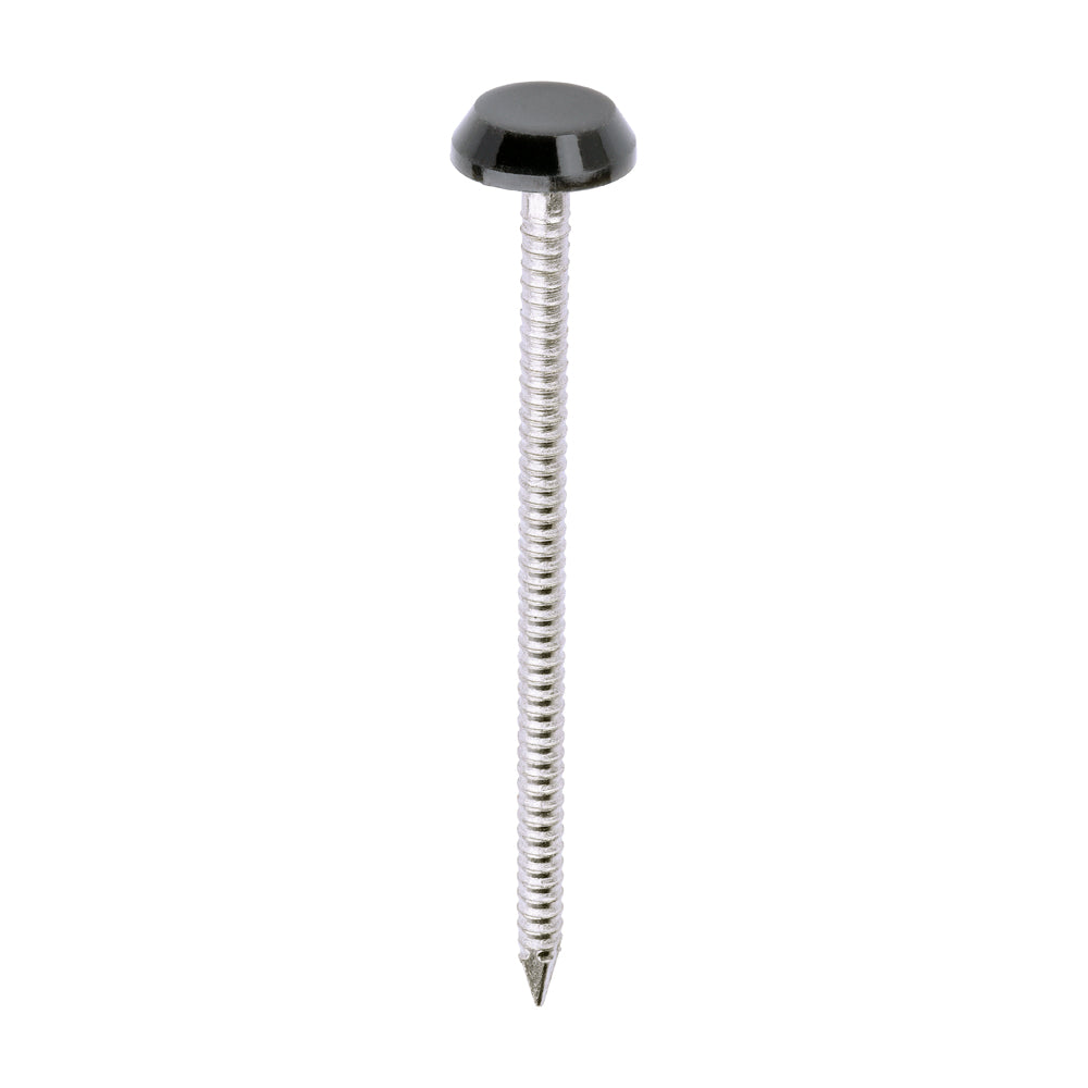 Polymer Headed Nails - A4 Stainless Steel - Anthracite Grey 65mm